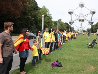 Cadena humana per la independència de Catalunya a Brussel·les E.P