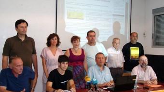 Imatge de la presentació en roda de premsa a Vinaròs de la 'Cadena humana per la llengua i la llibertat' el passat mes de juliol ACN