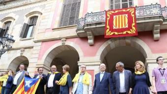 Diputats d'ERC, ICV-EUiA i el PSC, la consellera Irene Rigau i l'expresident del Parlament Joan Rigol, van assistir a la cadena humana independentista ANDREU PUIG