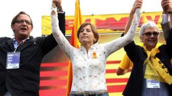 Josep Maria Vila d'Abadal, Carme Forcadell i Muriel Casals ACN