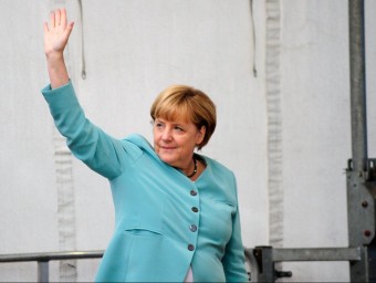 Les economies europees, com ara la de l'Alemanya d'Angela Merkel, funcionen millor.  ARXIU /FP