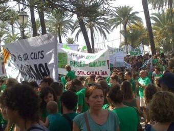 Manifestació dels mestres i la comunitat educativa de les Illes Balears contra el tractament integrat de llengües (TIL)
