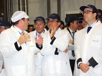 El president de la Generalitat, Artur Mas, durant la inauguració de les instal·lacions de l'empresa Manufri, aquest dilluns a Mollerussa ACN