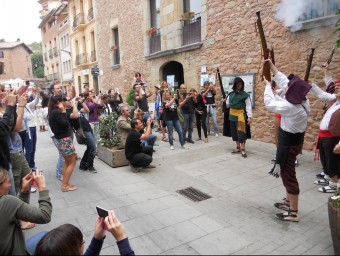 Algunes de les persones que van participar al concurs d'instagram a Sant Hilari.