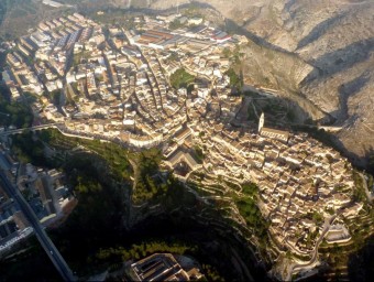 Vista aèria de la vila de Bocairent. B. BERENGUER