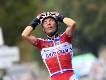 Joaquim Rodríguez, en el Giro de la Llombardia, on va aconseguir la victòria més rellevant de la temporada AFP