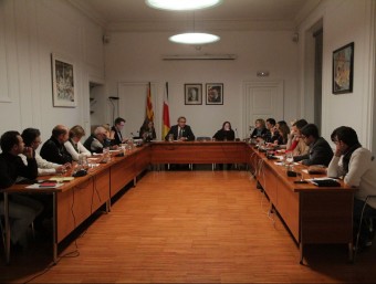 Un instant de la sessió plenària de dijous a la nit a l'Ajuntament de Sant Feliu E.A