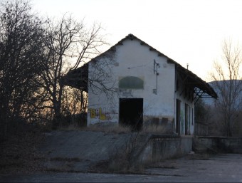 Un magatzem de l'estació de Salàs de Pallars, que està abandonada. D.M