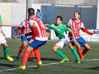 Una acció del partit ahir al Xevi Ramón IRIS SOLÀ