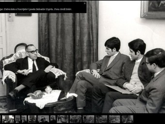 Salvador Espriu, entrevistat per Presència als anys 60, en una imatge del web JOR5DI SOLER