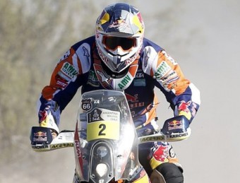 Marc Coma, en una de les pistes de la segona etapa del Dakar EFE