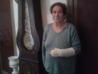 Rafaela Heras, va acabar amb el braç trencat GISELA PLADEVEYA