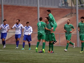 El Cornellà celebra el gol contra l'Europa en el duel de fa tres setmanes (1-1) QUIM PUIG