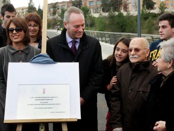 El president Fabra en els actes celebrats hui a Alcoi. EL PUNT AVUI