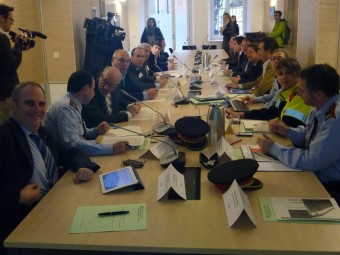 La reunió entre els mossos i el sector empresarial Ò. PINILLA