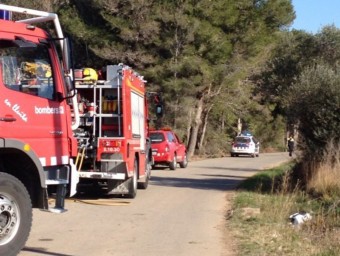 Bombers i mossos treballant al lloc dels fets @gironanoticies.com