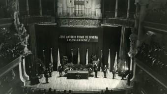 Celebració falangista al Palau de la Música el 29 d'octubre de 1963 EL PALAU DE LA MÚSICA CATALANA. / PÉREZ DE ROZAS