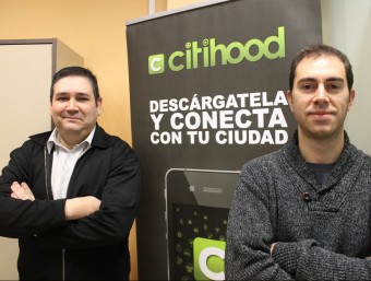 Rafa Fernández i Jordi Dachs, dos dels quatre emprenedors que han tirat endavant Citihood.  JORDI ALEMANY