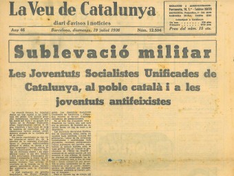 La portada de ‘La Veu de Catalunya' SAPIENS