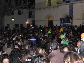 La plaça de la Vila de Llavaneres durant la concentració M.J. CANO