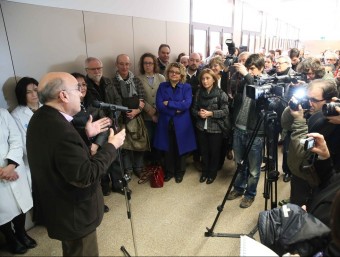 Ruiz durant la inauguració. ALBERT LLIMÓS / EL 9 NOU