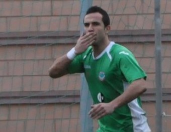 Ermengol celebra l'1-0, ahir a Ascó IRIS SOLÀ