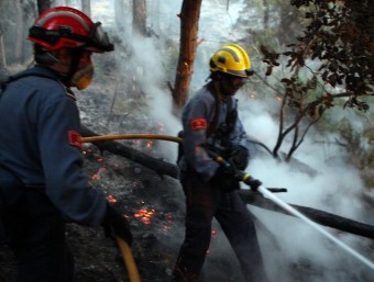 Estabilitzat l'incendi que crema des d'ahir a Vall-llobrega, al Baix Empordà