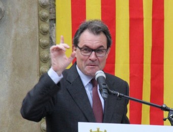 El president de la Generalitat, Artur Mas, aquest diumenge a Sant Martí de Llémena ACN