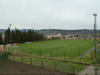 Una vista general del camp de futbol de les Planes, ara de propietat municipal. J.C
