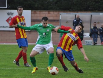 Una acció del partit d'ahir entre l'Ascó i el Manlleu IRIS SOLÀ