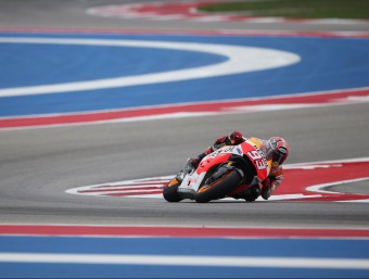 Marc Márquez en un dels seus intents de volta ràpida al circuit de les Amèriques, a Austin PAUL BUCK / EFE