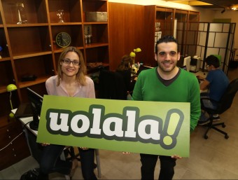 Els fundadors de Uolala, Marta Gimeno i Miquel Clariana.  ANDREU PUIG
