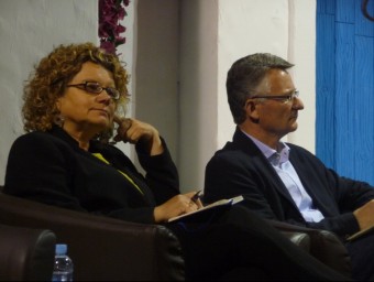 Marina Geli al costat del diputat de CiU i exalcalde de Pineda de Mar, Joan Morell. T.M