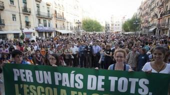 Una acció reivindicativa per l'escola catalana de Somescola, a Tarragona TJERK VAN DER MEULEN