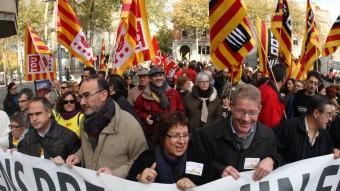 Una de les múltiples protestes ciutadanes, en aquest cas a Girona, que s'han celebrat els últims temps en contra de les reformes i de les retallades LLUÍS SERRAT / ARXIU