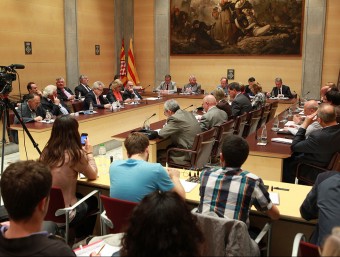 Vista del ple de la Diputació de Girona celebrat ahir a la tarda EL PUNT AVUI