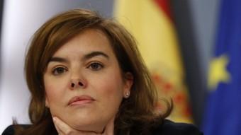 La portaveu del govern espanyol, Soraya Sáenz de Santamaría, ha aquest divendres a la roda de premsa posterior al Consell de Ministres EFE