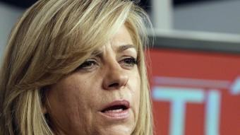 Valenciano , candidata del PSOE a les europees, molt seriosa, en la compareixença d'ahir EFE
