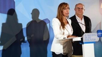 Sánchez-Camacho i Fisas en la compareixença per valorar els resultats de les europees JUANMA RAMOS