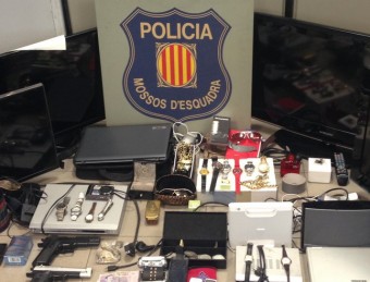 El material intervingut pels Mossos d'Esquadra CME