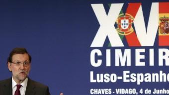 El president del govern espanyol, Mariano Rajoy, aquest dimecres a la cimera luso-espanyola, a Vidago EFE