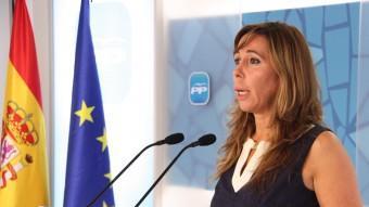 La líder del PP català, Alícia Sánchez-Camacho, aquest dijous després de la Junta Directiva ACN