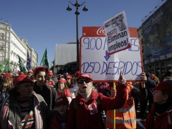 Manifestació contra l'ERO de Coca-cola el febrer passat REUTERS