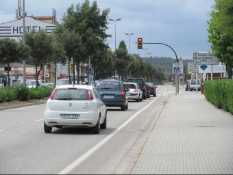 L'antiga N-II al pas per Sant Julià de Ramis D.V