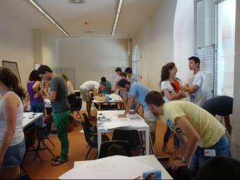 Aula de la Universitat de Pavia amb els estudiants valencians de la UJI. CEDIDA