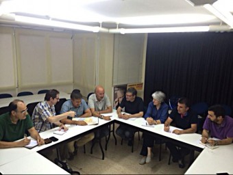Un moment de la reunió dels representants d'ERC EL PUNT AVUI