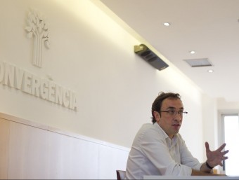 El coordinador general de CDC, Josep Rull, a la seu de CDC MARTA PÉREZ