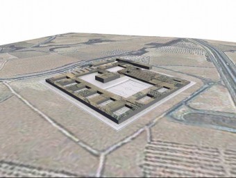 Simulació virtual de la presó, que s'havia de construir a la zona dels Plans, al costat de l'autovia A-2 a Tàrrega DJ
