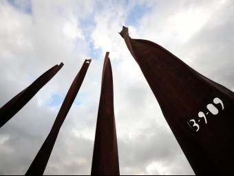 El monument a la independència en record de la consulta d'Arenys de Munt, al parc de Can Jalpí QUIM PUIG / ARXIU