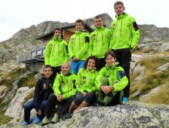 Esquiadors de la selecció catalana, en una trobada de pretemporada FEEC